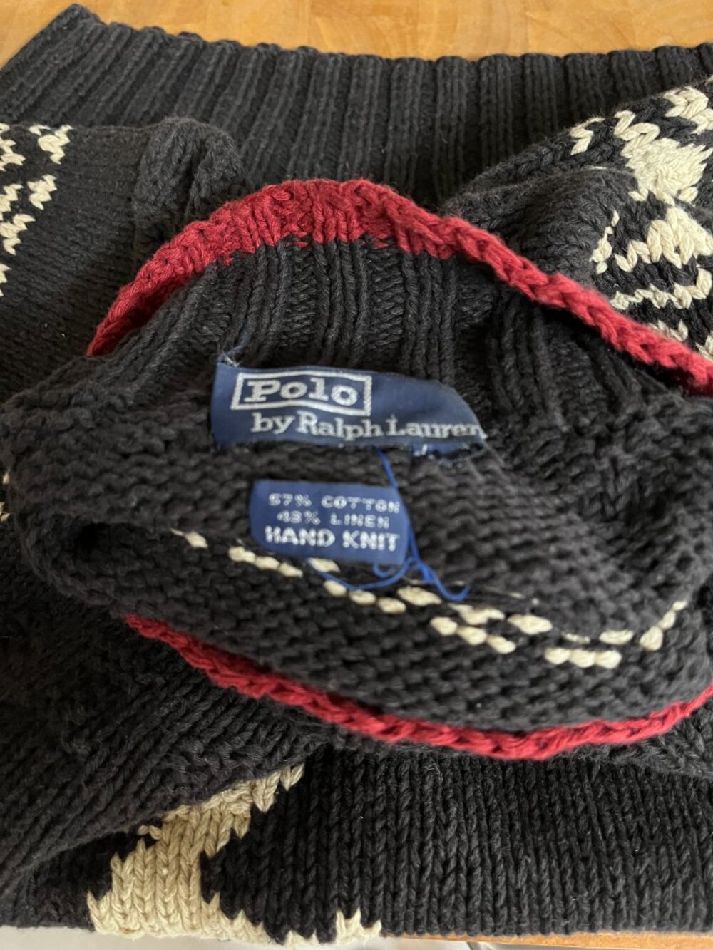 Vintage Polo Ralph Lauren Hand Knit Sweater - Picture 7 of 8